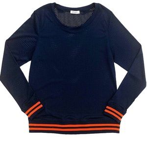 NWT NUYU mesh long sleeve top